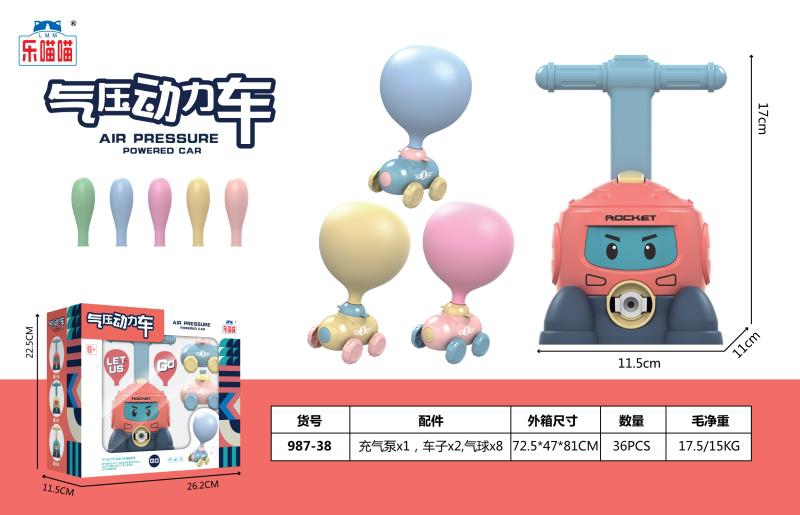 The new bestseller, the Le Miao Miao pneumatic power car, has been upgraded and comes in a three-color mixed box set with a window. It is selling well at street stalls details Picture