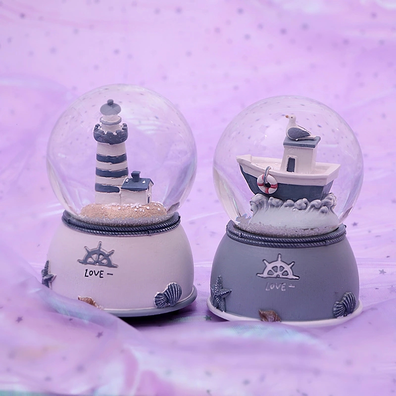 【45#】 Small illuminated crystal ball cartoon resin handicraft Home decoration gift, couple birthday present Application Scenario