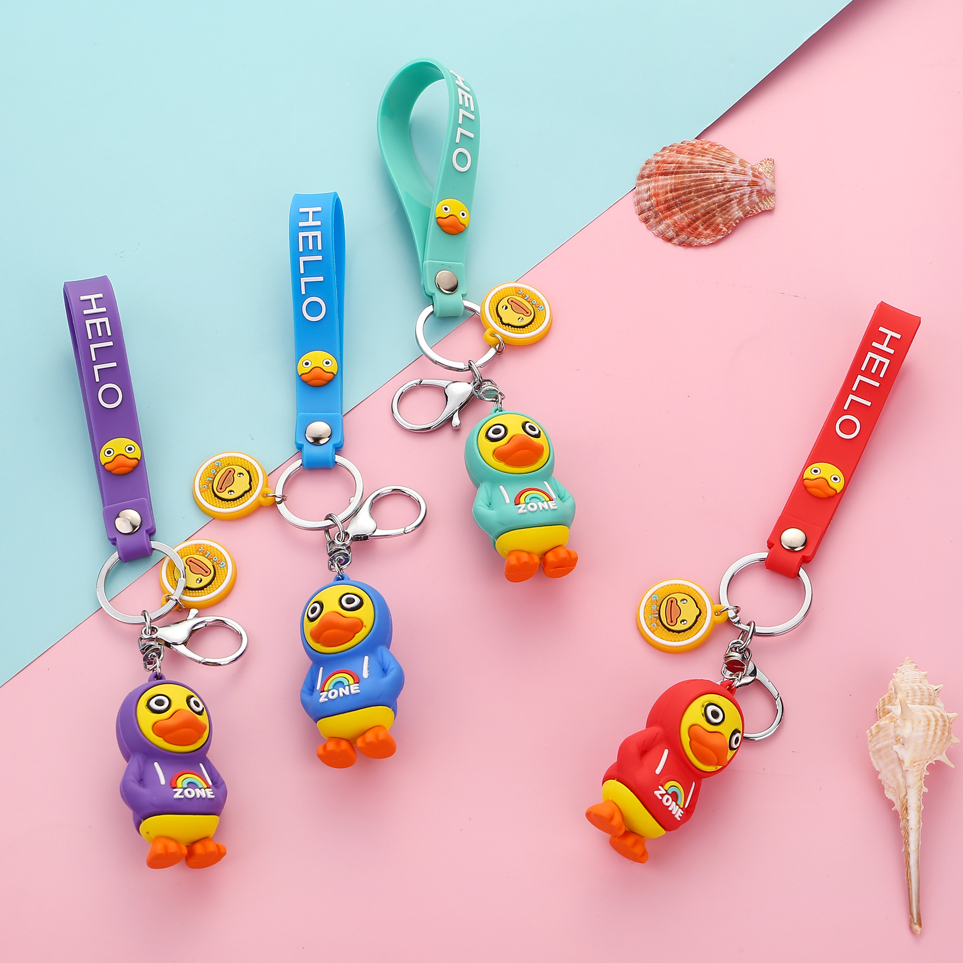 Creative best-selling gifts: Cartoon Dudu, little yellow duck keychains, women's pendants, bags, accessories, and 3D figurines for distribution