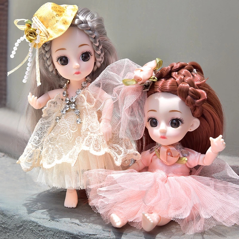 BJD Little Princess Doll, exquisite Little Girl Fashion Figurine, Creative Display item, Hanging gift, Girl toy, 16CM Item Picture