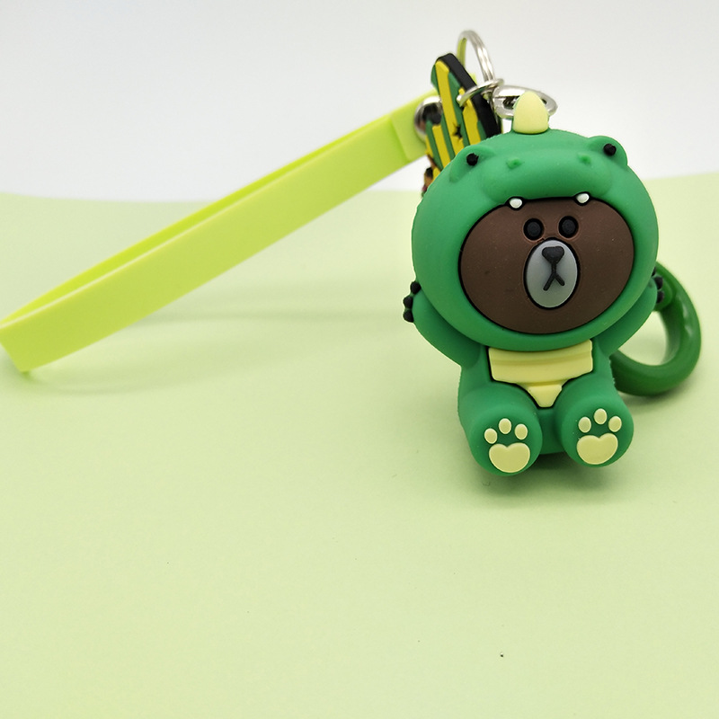 Cartoon jungle Bear series keychains, cute Korean Instagram car key chains, creative bag pendants Application Scenario