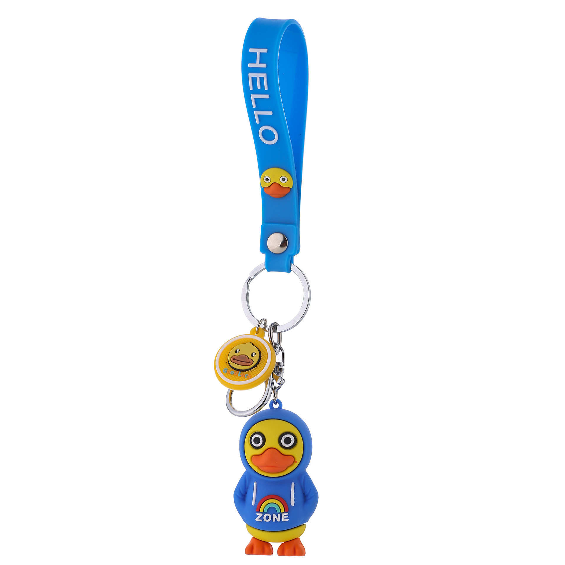 Creative best-selling gifts: Cartoon Dudu, little yellow duck keychains, women's pendants, bags, accessories, and 3D figurines for distribution Item Picture
