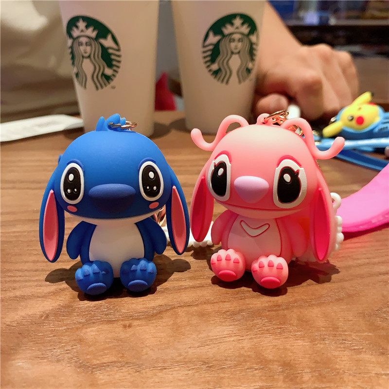 The manufacturer produces new 3D figurines, Stitch keychains, PVC car bags, small pendants, street stall supplies and gifts Application Scenario