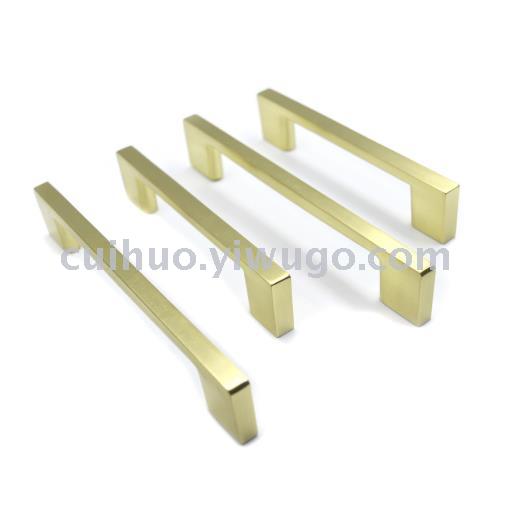 Double-hole handles, golden cabinet handles, customizable light chrome furniture handles, wardrobe and shoe cabinet hardware handles