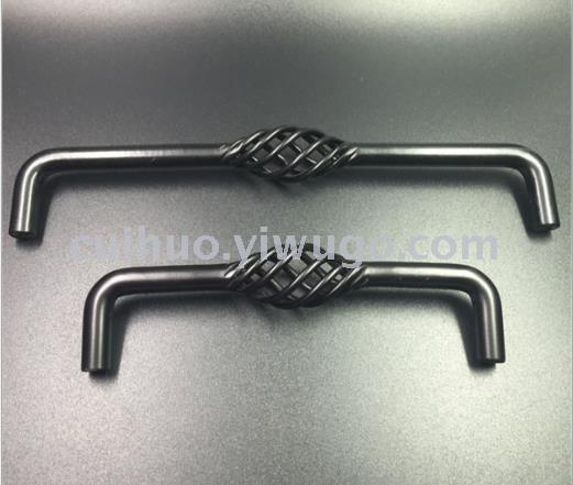 European classic vintage cabinet, wardrobe, birdcage handle, bookcase, drawer, cage handle, black, cyan, antique silver Specification image