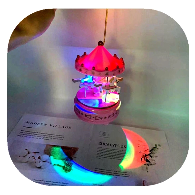 Dreamy carousel, dazzling lights, glowing toys, music box, music box, hand-held creative Mid-Autumn Festival gift lanterns Item Picture
