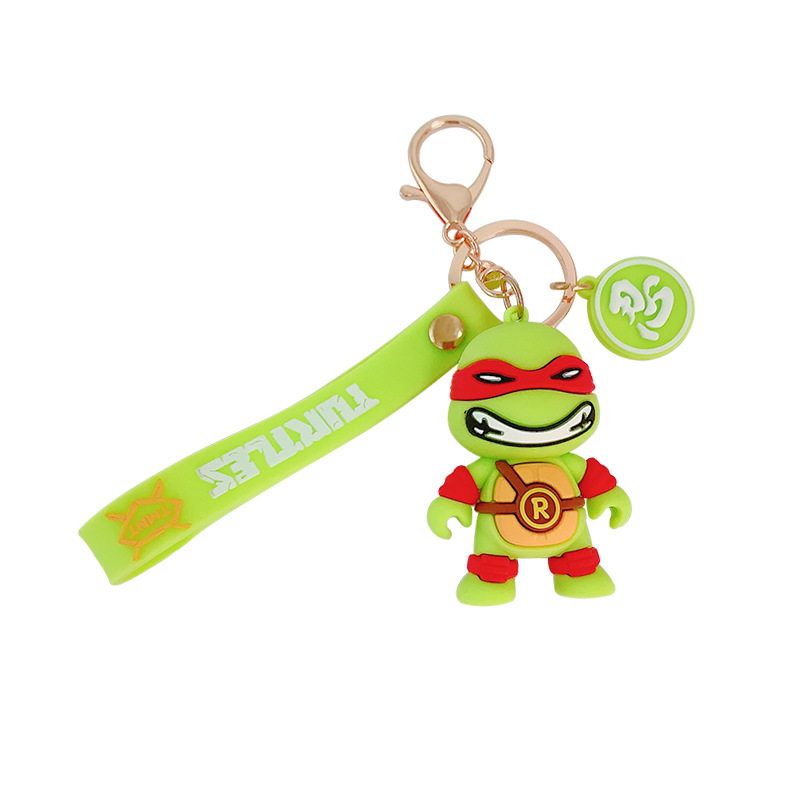 Cartoon Teenage Mutant Ninja Turtles figurine pendant, men's and women's bag pendant, car key chain, personalized key chain, anime small gift Item Picture