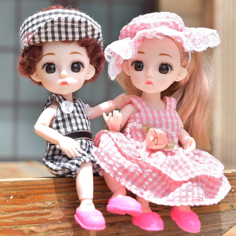BJD Little Princess Doll, exquisite Little Girl Fashion Figurine, Creative Display item, Hanging gift, Girl toy, 16CM Specification drawing