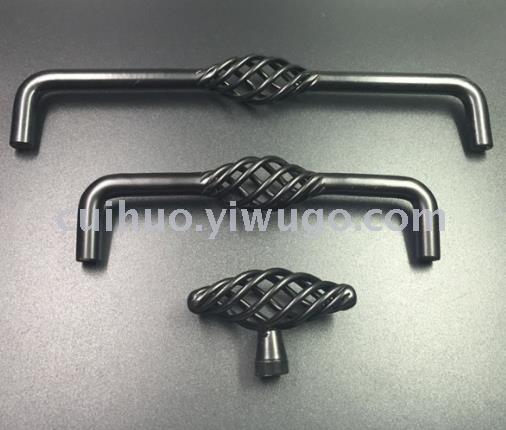 European classic vintage cabinet, wardrobe, birdcage handle, bookcase, drawer, cage handle, black, cyan, antique silver Application Scenario