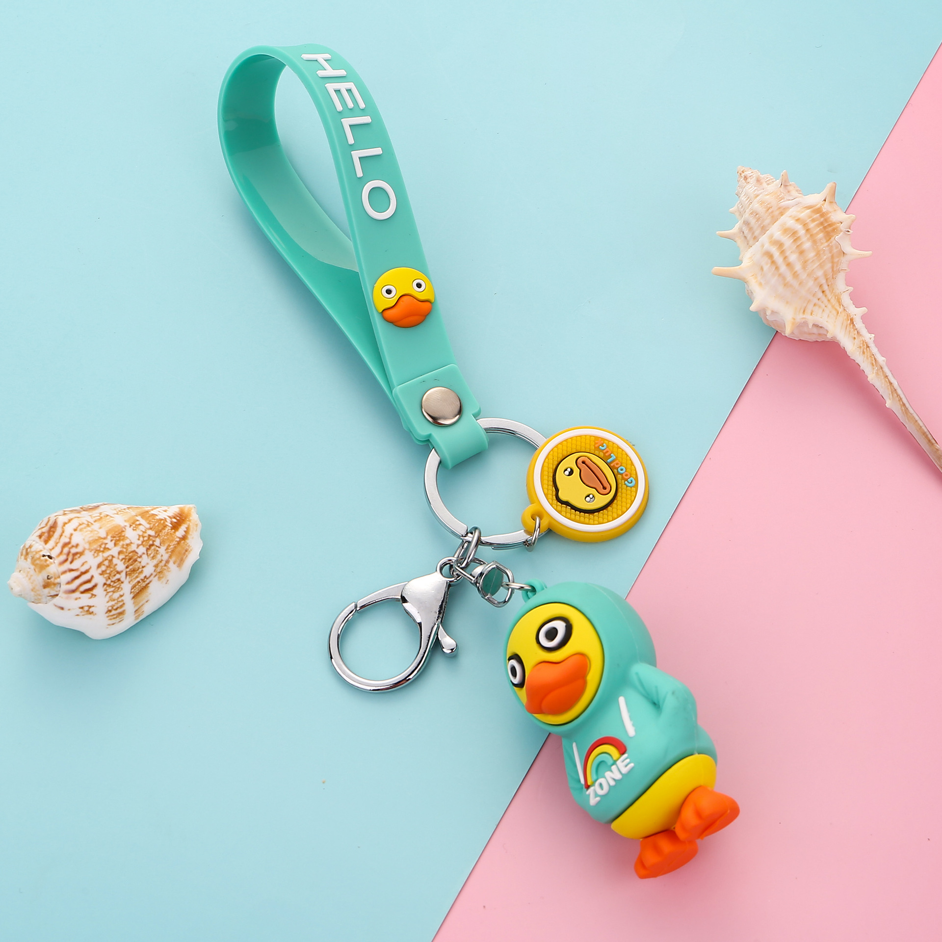 Creative best-selling gifts: Cartoon Dudu, little yellow duck keychains, women's pendants, bags, accessories, and 3D figurines for distribution Specification image