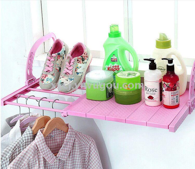 Multi-functional hanging folding storage rack