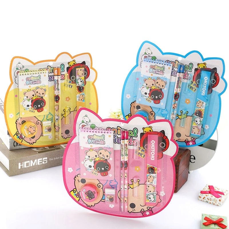 Creative 8-piece children's stationery set, student pencils, school supplies, Christmas gifts wholesale and customization h full figure