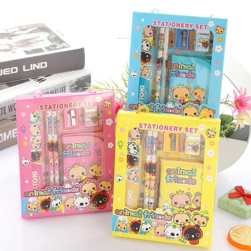 Creative children's wallet combination stationery set, student learning stationery supplies, back-to-school season gifts wholesale h Specification drawing
