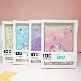 Creative handbooks, notebooks, flow-sand rubber case notebooks, student stationery supplies, diary loose-leaf notebooks, Children's Day gifts full figure