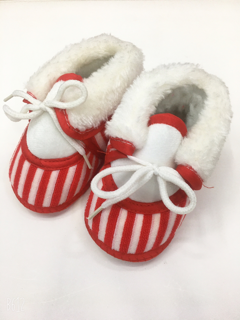 Baby shoes stripe cotton shoes cloth shoes high top super soft baby shoes toddler shoes manufacturers