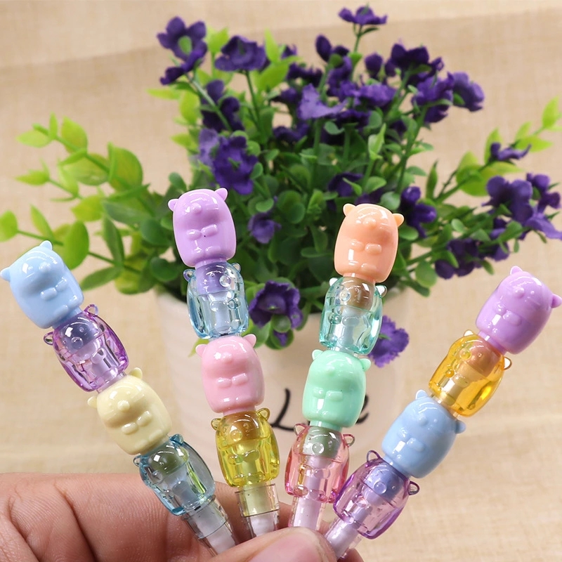 Student building block pencils, detachable creative pencils, sharpen-free multi-functional corner bullet pencils, sharpen-free biological pencils Specification drawing
