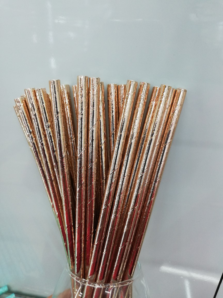 Paper Straw Creative Valentine's Day Hot Stamping Film details Picture