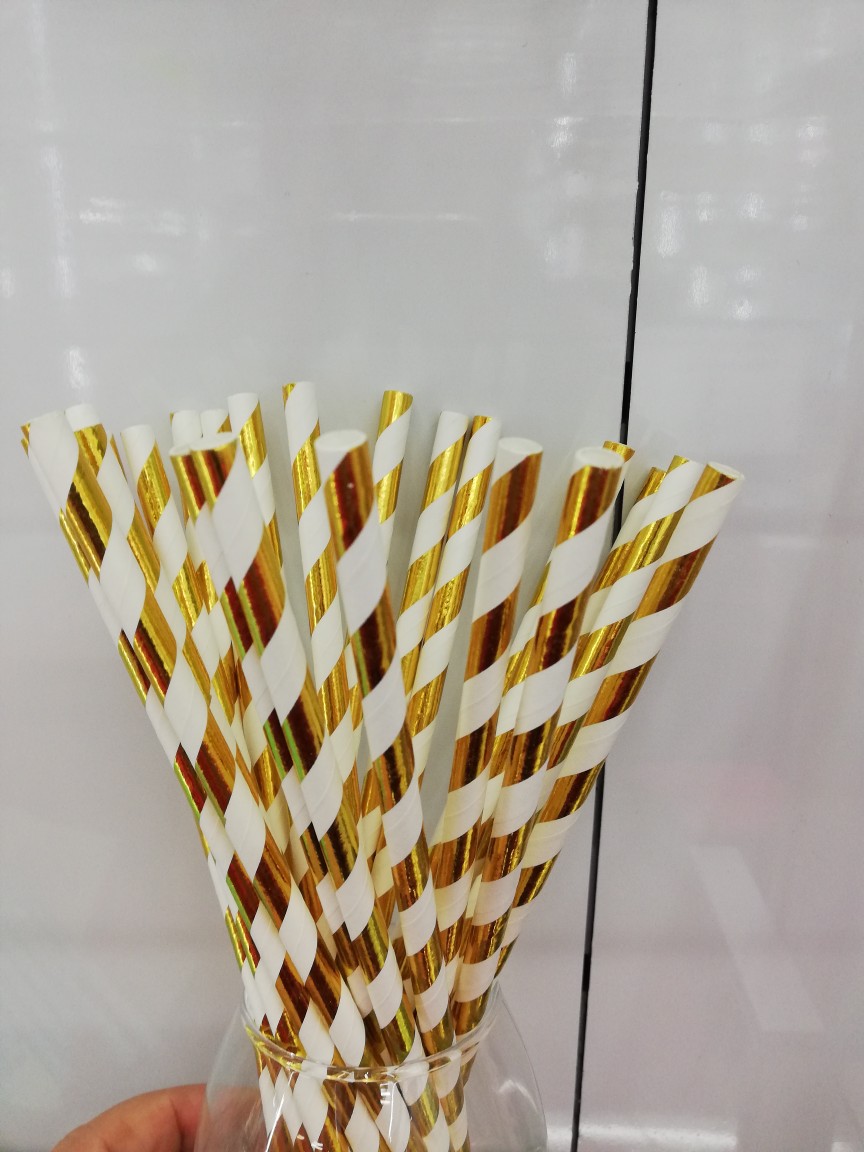 Paper Straw Creative Valentine's Day Hot Stamping Film Item Picture