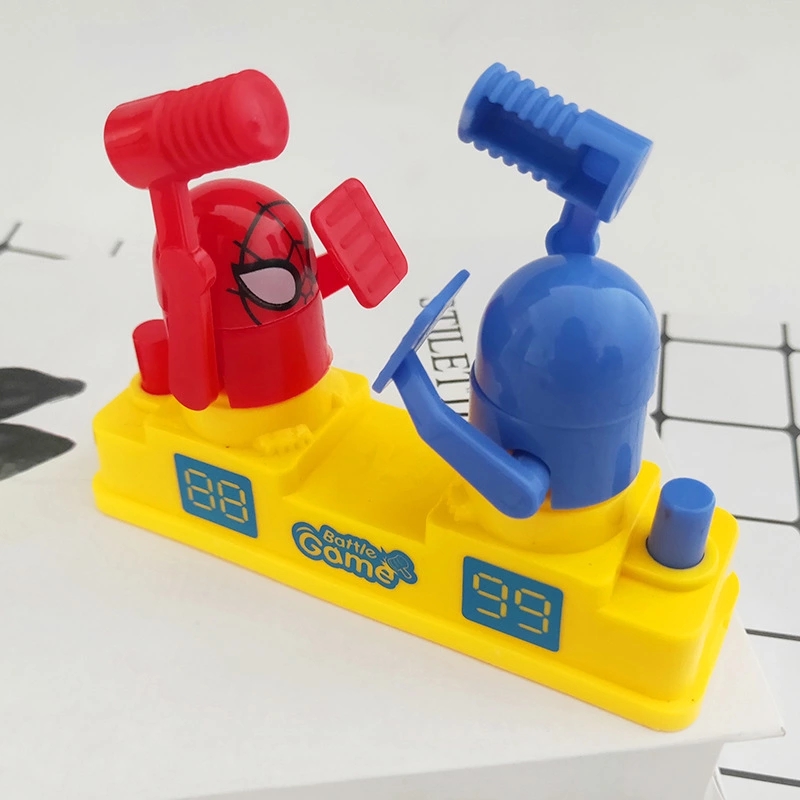 Two-person battle hammering parent-child interactive tabletop game, children's educational toy, hand-press fighting figure, gift for export Specification drawing