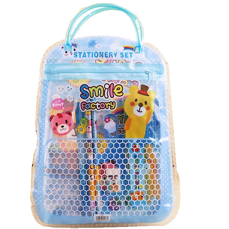 Creative hand-held PVC bag children's cartoon pencil sets are selling well as wholesale stationery for students' back-to-school season details Picture