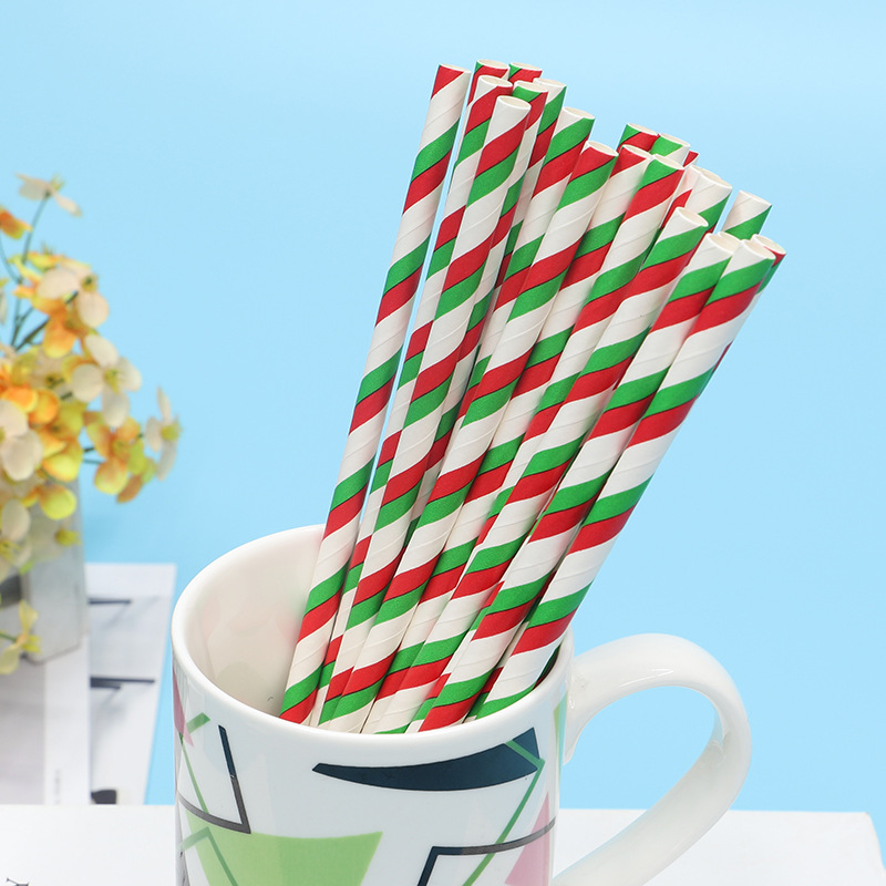 Disposable Multi-Color Milk Tea Shape Color Straw Coffee Juice Fashion Creative Cake Party Environmentally Friendly Paper Straw Specification drawing