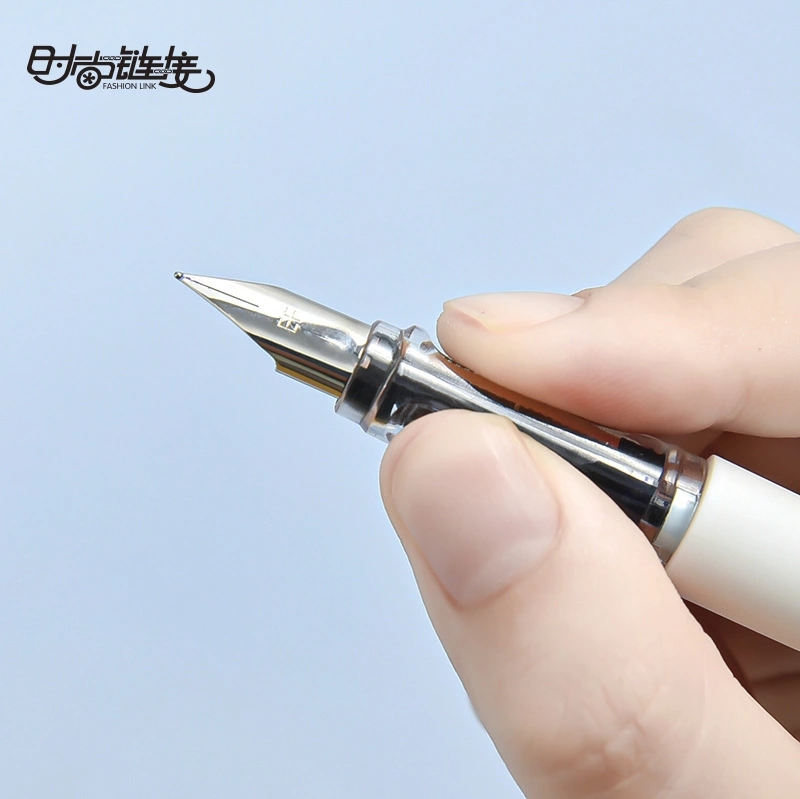 Xiaoma Stationery SSLJ-0669 Qingxue Shi Qingxin Qingxin Gold Ink Cartridge Pen with four interchangeable ink cartridges details Picture