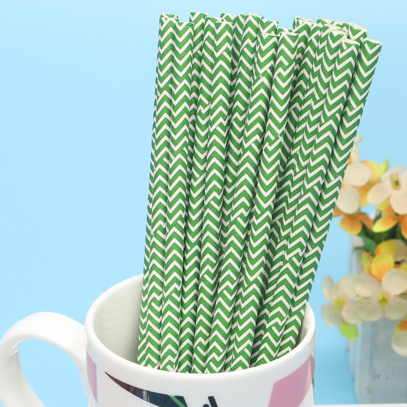 Modern Housewife Color Stripe Disposable Straw Decoration Props Environmental Straw Creative Party Paper Straw Specification drawing