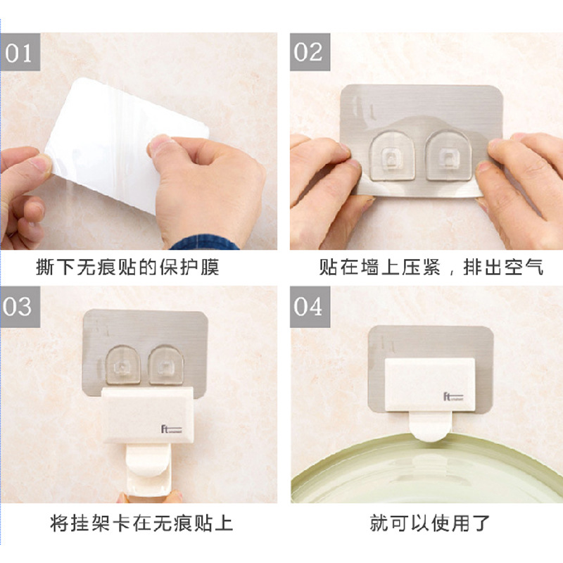 Wall basin hook, bathroom creative seamless hanging rack, powerful wall-mounted basin rack for the bathroom, hanging basin rack Application Scenario
