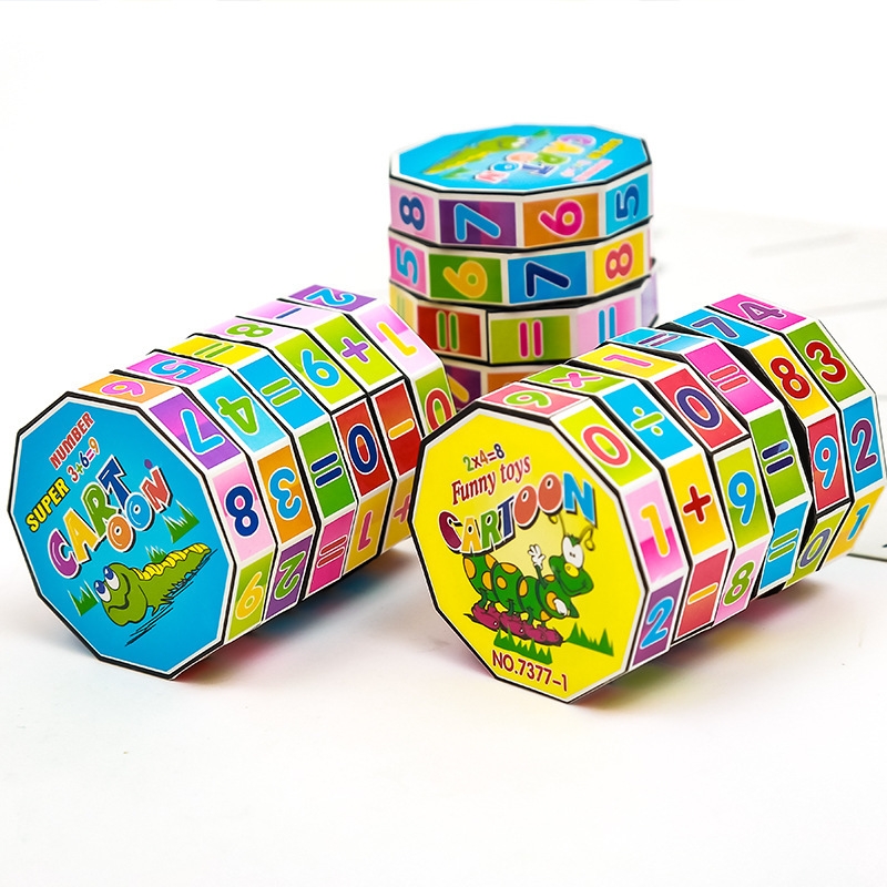 Primary school students' digital Rubik's Cube stationery, children's gifts, educational toys, kindergarten gifts, Rubik's Cube Specification drawing