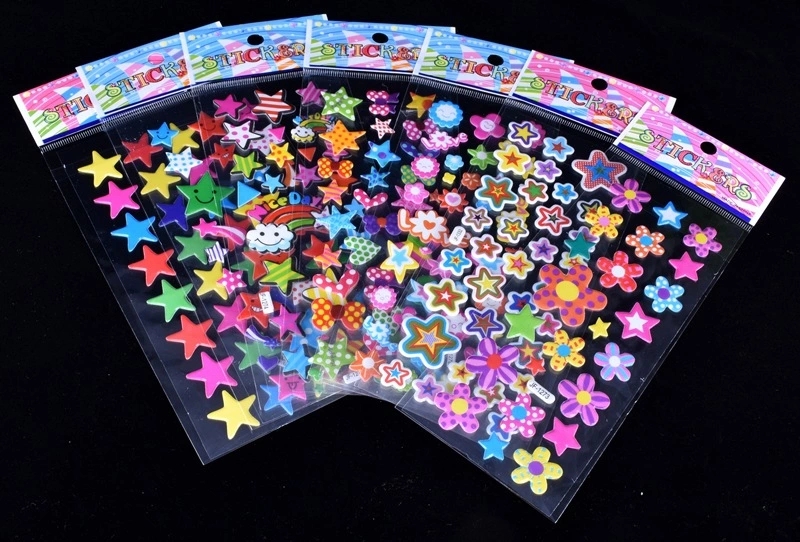 Factory direct sales of children's cartoon stickers, 3D bubble stickers, children's reward stickers, and anime stickers are selling well at street stalls Application Scenario