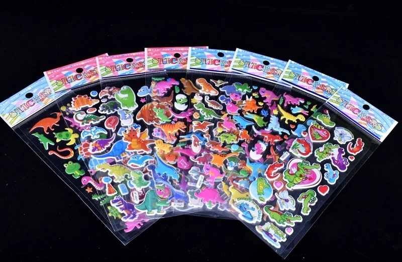 Factory direct sales of children's cartoon stickers, 3D bubble stickers, children's reward stickers, and anime stickers are selling well at street stalls Specification drawing
