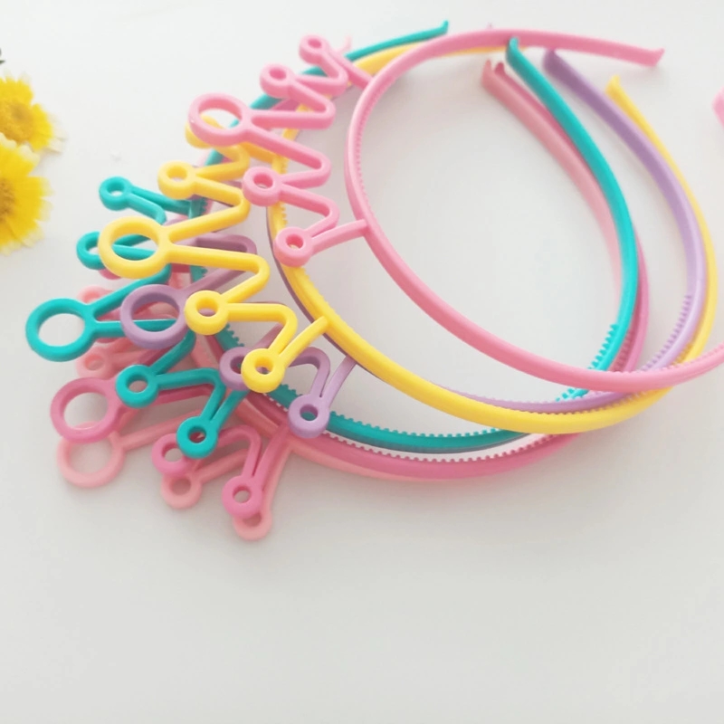 2022 New European and American headwear and hair accessories, Korean cute headbands, hair clips, children's crowns, hair bands, plastic wholesale h details Picture