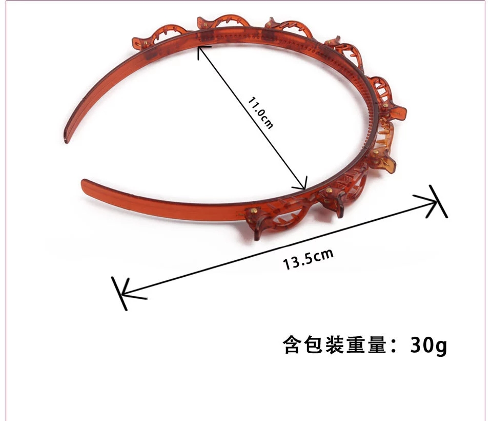 Korean-style multi-layer hollow woven bangs headband, headband, zoned small clips, hair tie, bangs hair clip, hair band h Item Picture