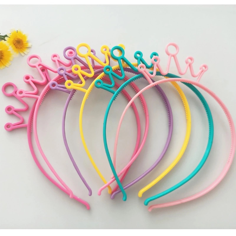 2022 New European and American headwear and hair accessories, Korean cute headbands, hair clips, children's crowns, hair bands, plastic wholesale h Specification drawing