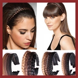 Korean-style multi-layer hollow woven bangs headband, headband, zoned small clips, hair tie, bangs hair clip, hair band h details Picture