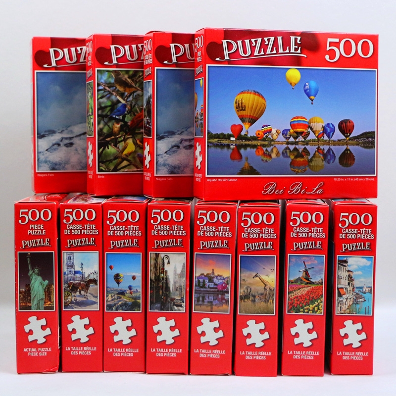 Customized wholesale of 500-piece adult jigsaw puzzles, high-difficulty and educational landscape oil paintings, animal and children's toy jigsaw puzzles full figure