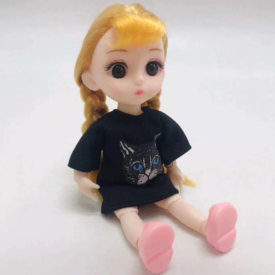 Factory direct sales of 6-inch 3D eye cute doll sets of toys for little girls playing house are selling well at the street stall Specification drawing