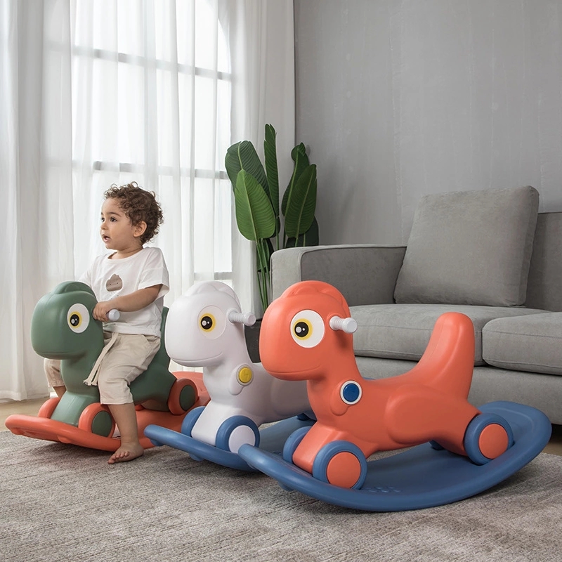 Wooden Horse Children's Rocking horse, baby's first birthday gift, toy rocking horse, rocking car, two-in-one rocking horse and yo-yo car full figure