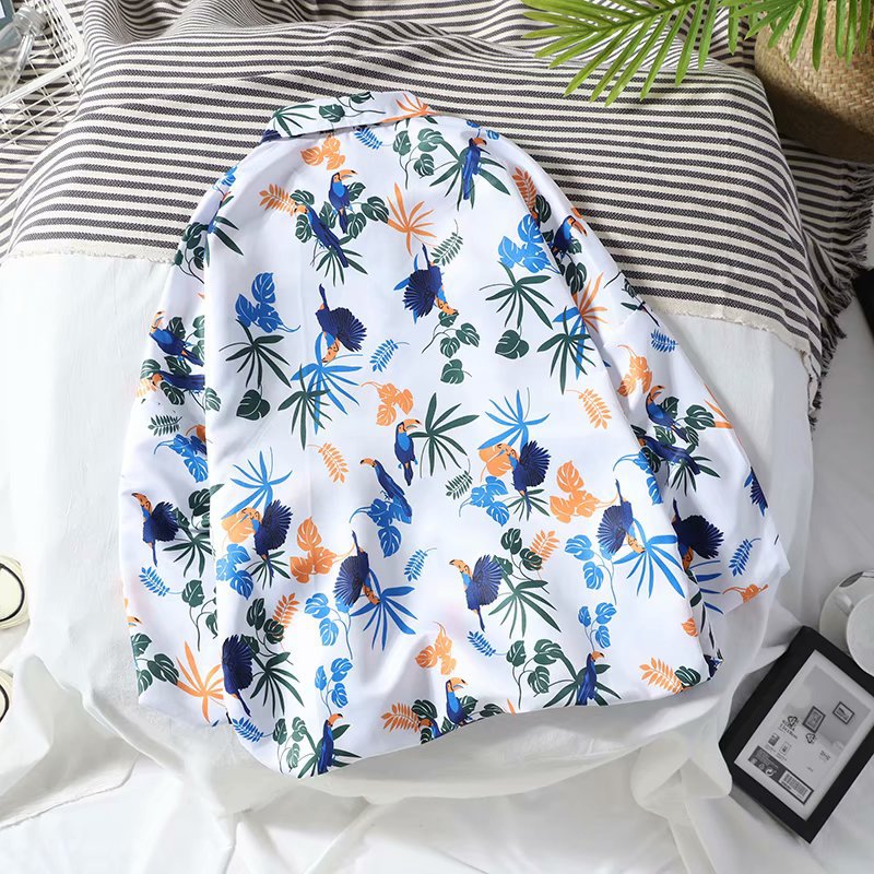 Spring and summer casual floral shirts, men's long-sleeved, thin and loose jackets, Korean-style trendy brand Hawaiian beach shirts Application Scenario