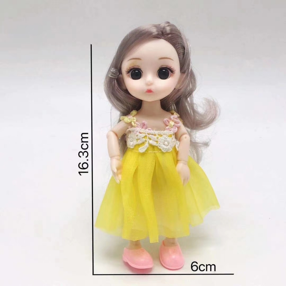 Factory direct sales of 6-inch 3D eye cute doll sets of toys for little girls playing house are selling well at the street stall Application Scenario