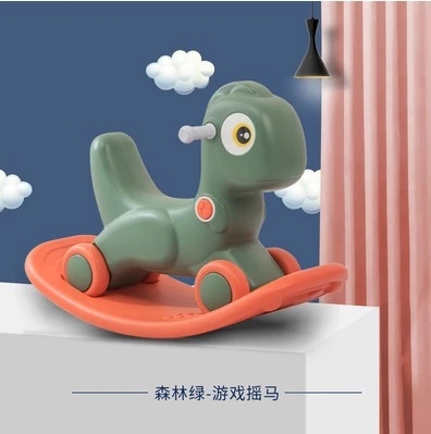 Wooden Horse Children's Rocking horse, baby's first birthday gift, toy rocking horse, rocking car, two-in-one rocking horse and yo-yo car Application Scenario