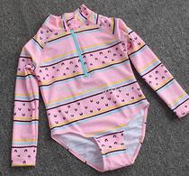 Children's long-sleeved triangular one-piece bikini
