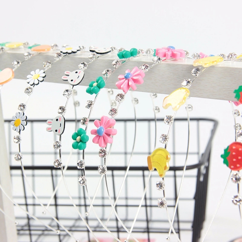 Korean-style cute cartoon hair bands, children's small flower fruit headbands, ladies' styled hair accessories, versatile small accessories wholesale h full figure