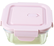 Square high borosilicate glass tupperware tupperware bowl Bento box
