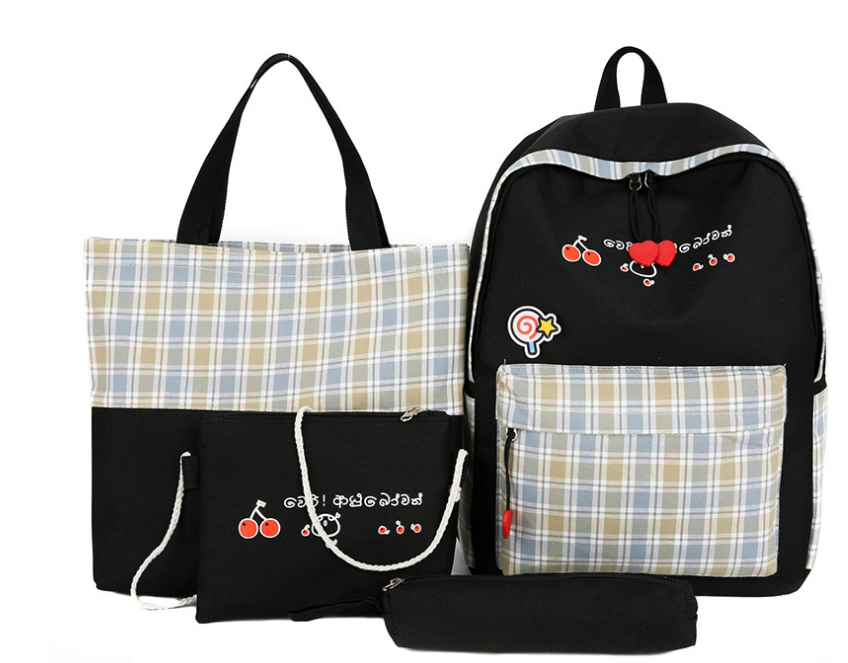 Bolsa post college estilo doble hombro casual mochila escolar details Picture