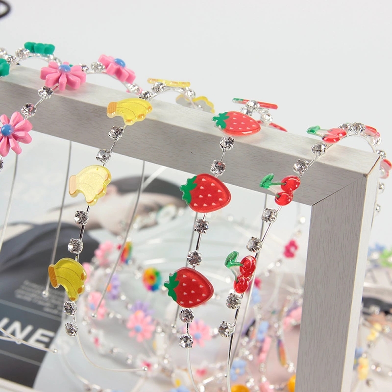 Korean-style cute cartoon hair bands, children's small flower fruit headbands, ladies' styled hair accessories, versatile small accessories wholesale h details Picture