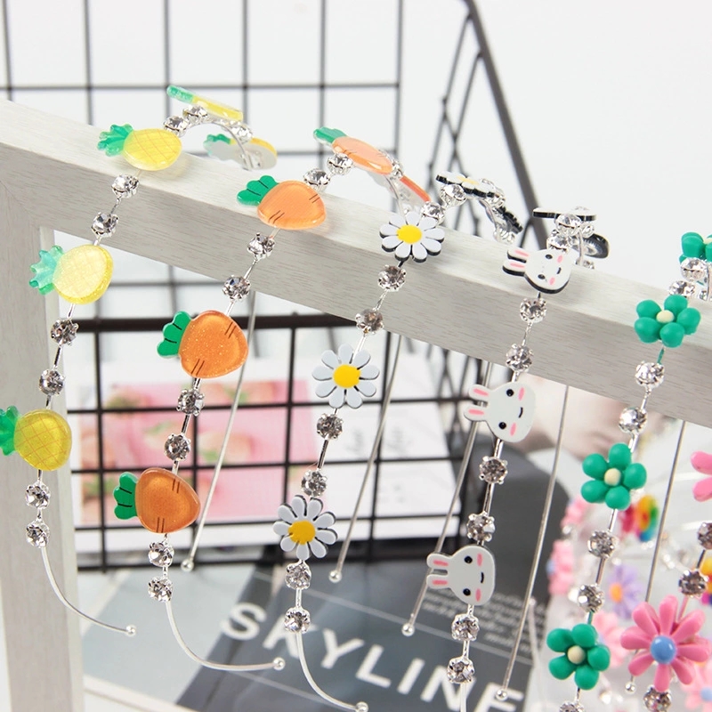 Korean-style cute cartoon hair bands, children's small flower fruit headbands, ladies' styled hair accessories, versatile small accessories wholesale h Specification drawing