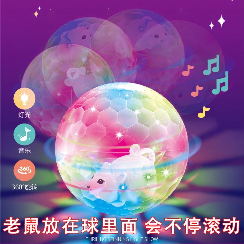 Novel luminous toys are selling well at street stalls. Wholesale of new electric magic flashing mice with lights and music for children at night markets Application Scenario