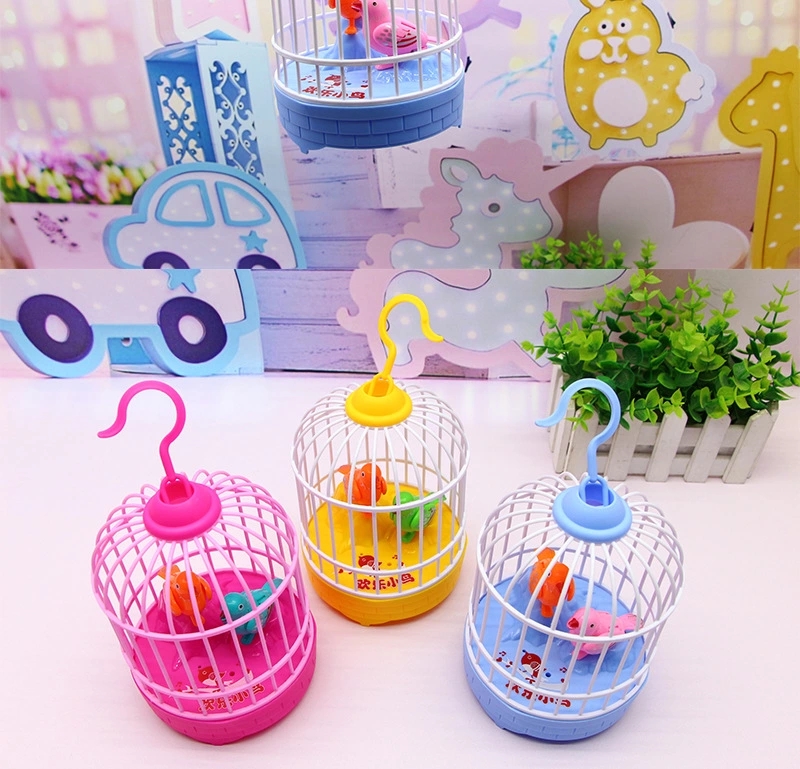 Children's voice-controlled sensor birdcages, mini fun birdcages for parents and children, electric, hot-selling toys from street stalls full figure