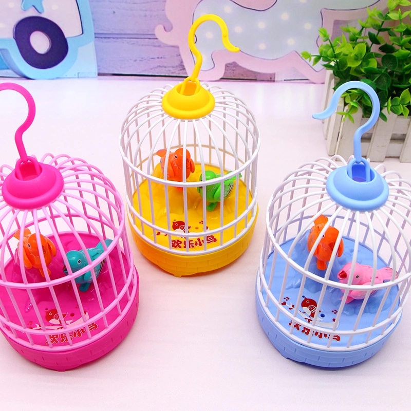 Children's voice-controlled sensor birdcages, mini fun birdcages for parents and children, electric, hot-selling toys from street stalls details Picture